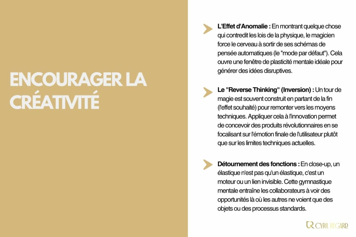 De quelle manière le close-up peut-il être utilisé pour stimuler la créativité en entreprise