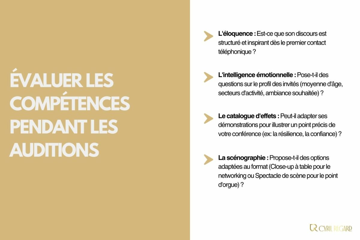 Quelles compétences sont essentielles pour un mentaliste d’entreprise lors d’une soirée d’entreprise (2)