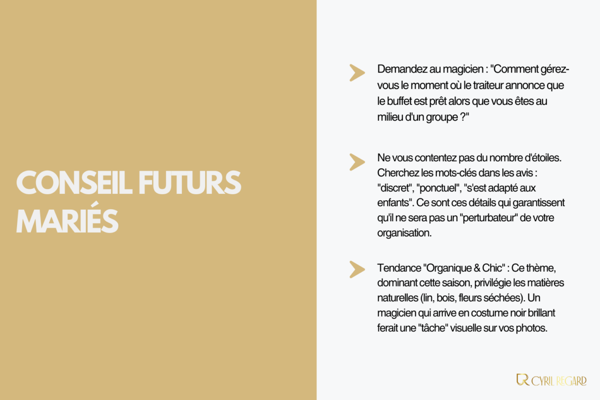 Quels sont les éléments à considérer lors de l’embauche d’un magicien pour un mariage