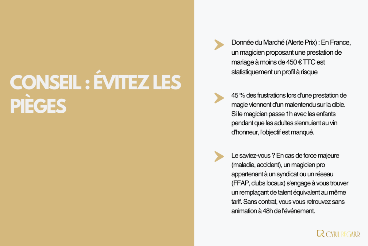 Quels sont les pièges à éviter lors de la sélection d'un magicien